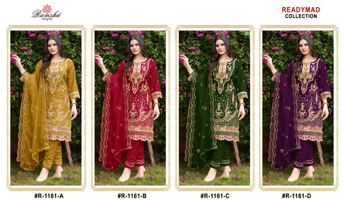 Ramsha R 1161 Nx Organza Readymade Pakistani Suits Wholesale Price In Surat
